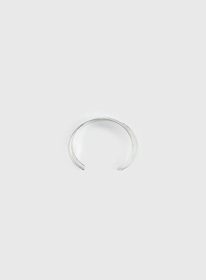 Affluent Layered Cuff Silver