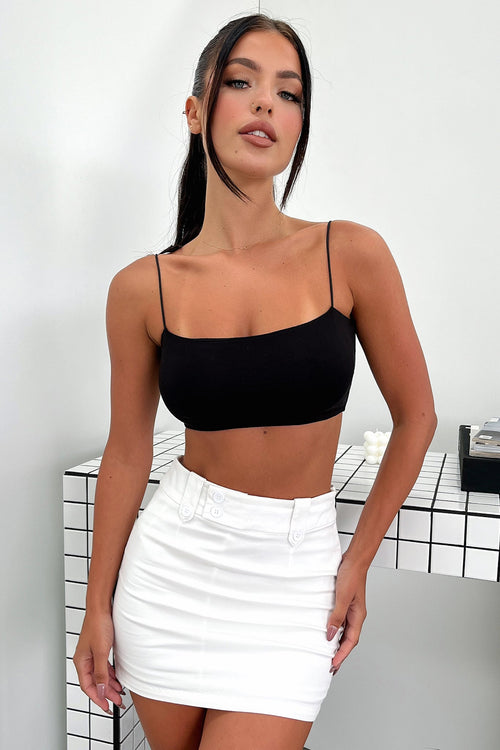 Ashlee Mini Skirt - White